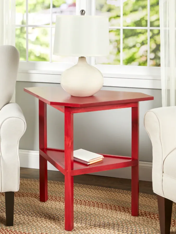 Solid Wood Single Tier Corner Table