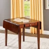 Solid Wood Square Drop-Leaf Table