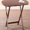 Solid Wood TV Trays With Storage Stand, 4 Tables