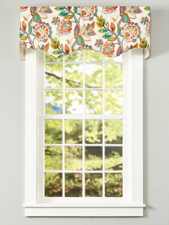 Somerset Garden Lined Rod Pocket Scalloped Valance