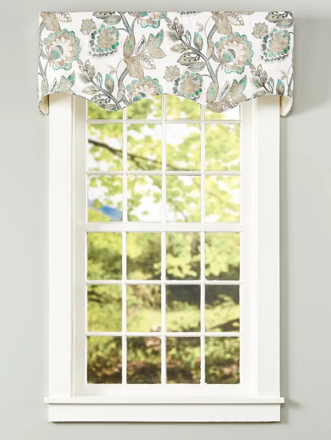 Somerset Garden Lined Rod Pocket Scalloped Valance