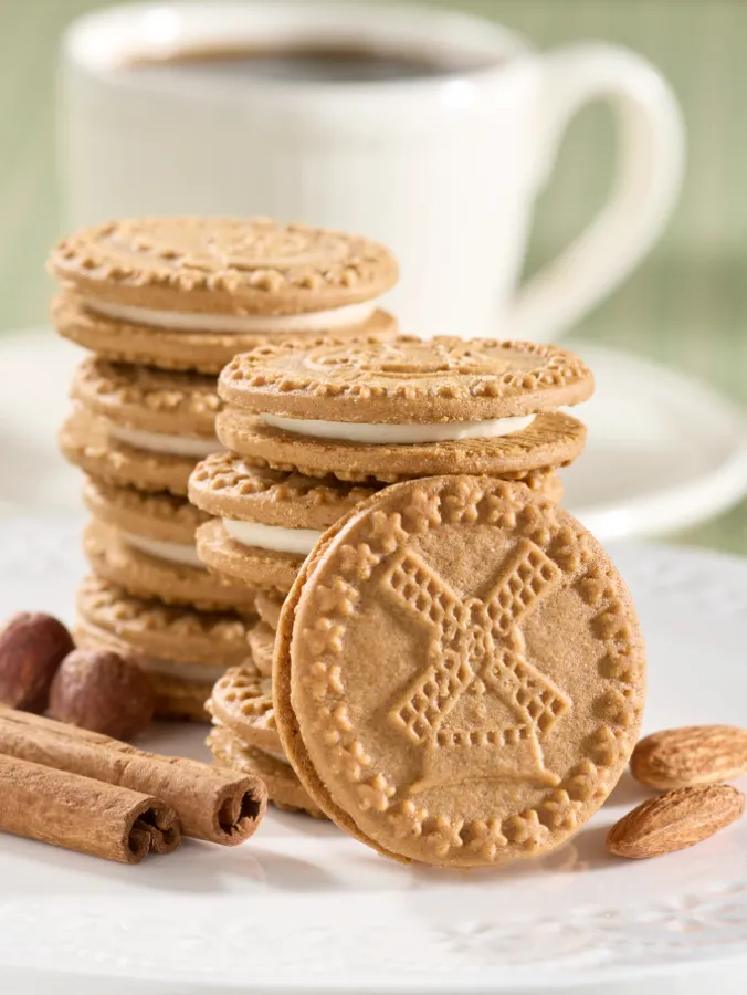 Spice Hazelnut or Almond Sandwich Cookies, 2 Boxes
