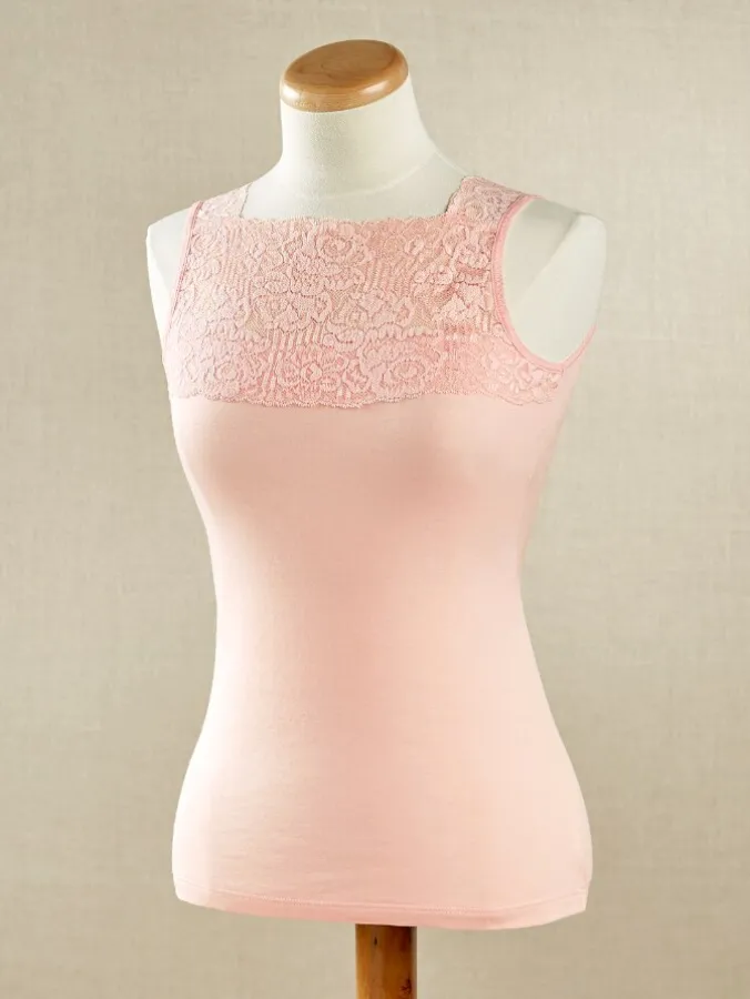 Square-Neck Lace Camisole