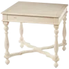 Square Wood End Table With Carved Legs