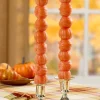Stacked Pumpkin Taper Candle, Set of 2