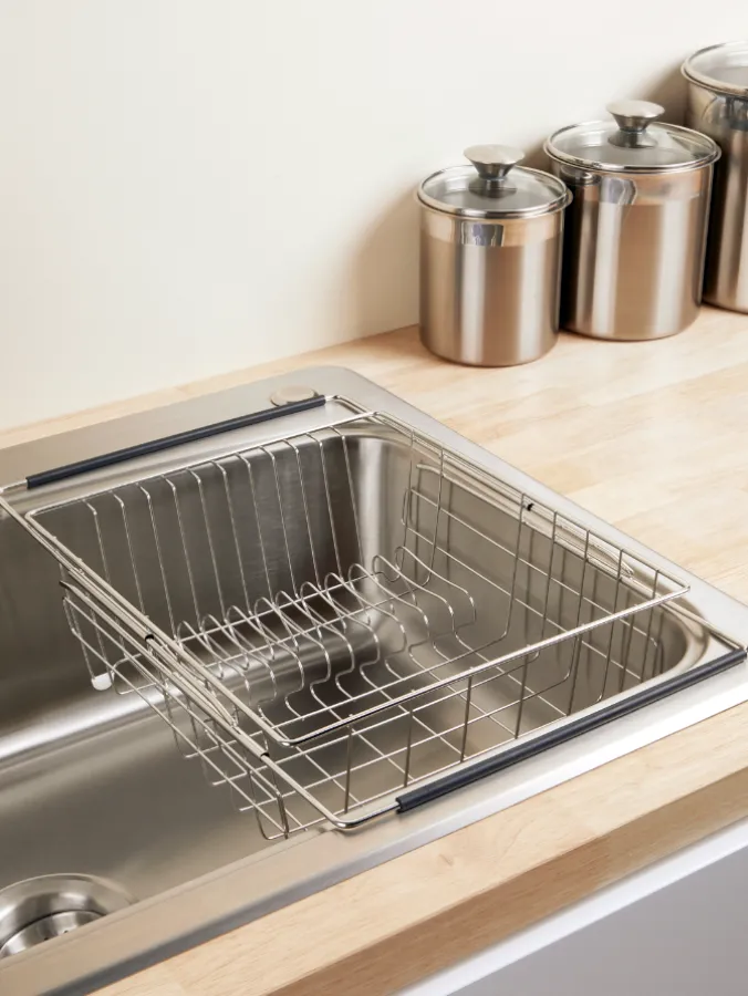 Stainless Steel Adjustable In-Sink Dish Rack