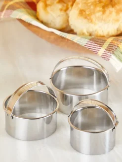 Stainless Steel Biscuit Cutters, Set of 3