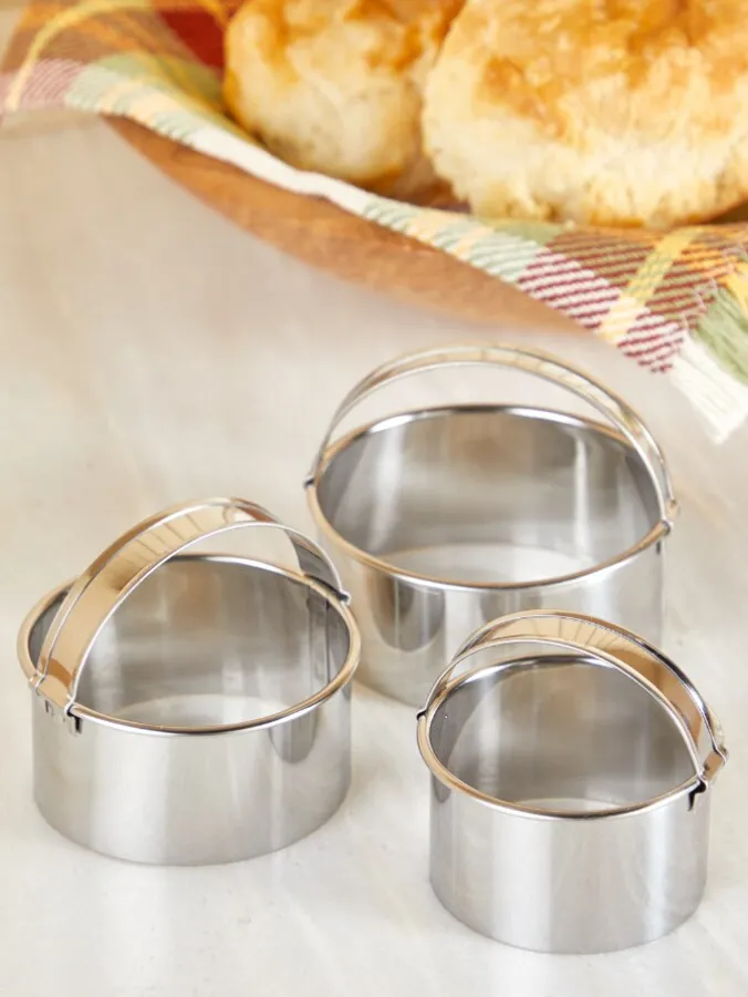 Stainless Steel Biscuit Cutters, Set of 3