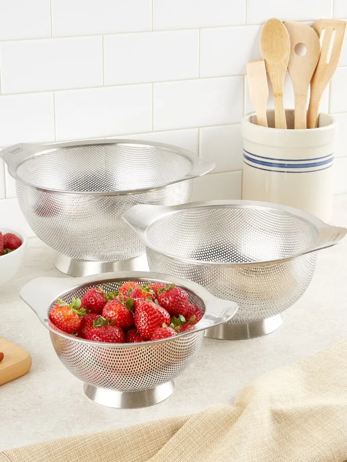 Stainless Steel 3-Piece Colander Set
