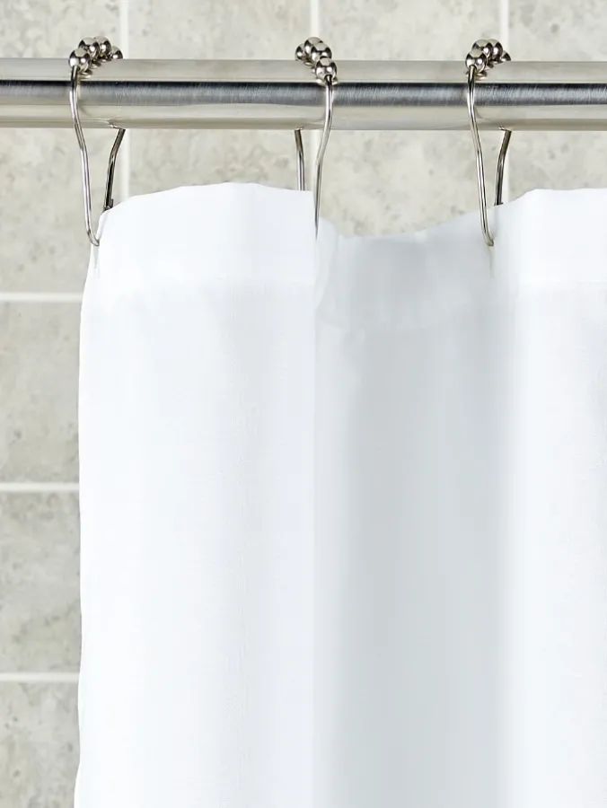 Stainless Steel Roller Ball Shower Curtain Rings, Set of 12