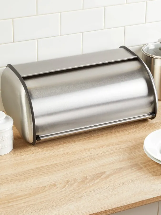 Stainless Steel Roll-Top Bread Bin