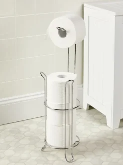 Stainless Steel Toilet Paper Holder Stand