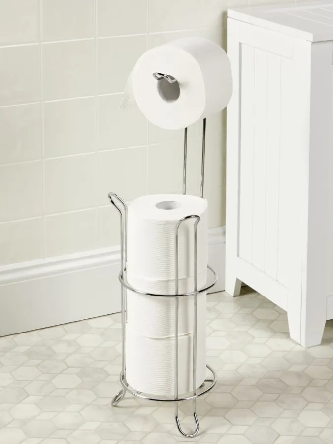 Stainless Steel Toilet Paper Holder Stand