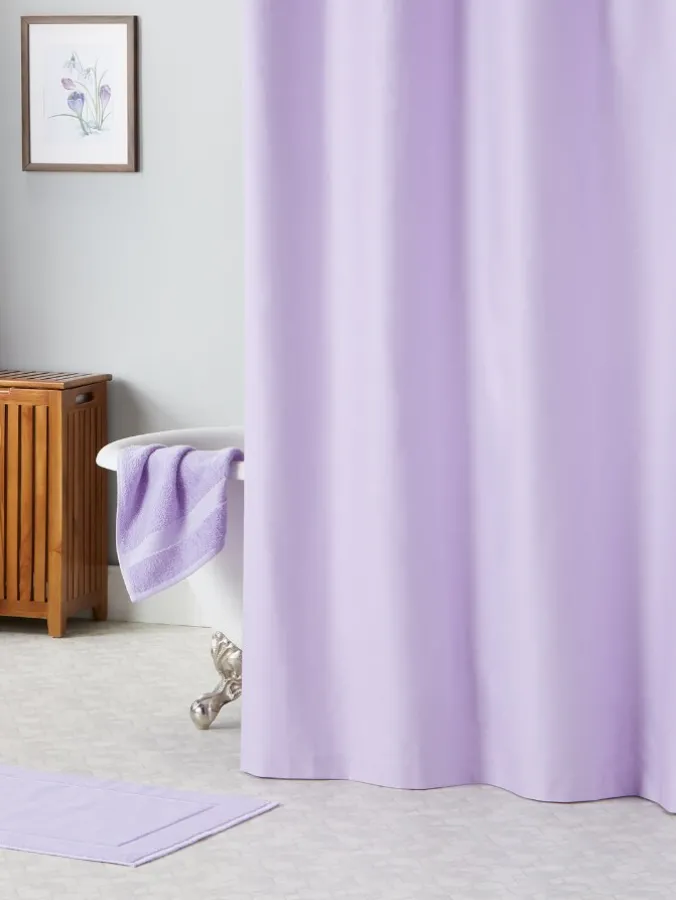 Stay-Dry Water-Repellent Cotton Shower Curtain