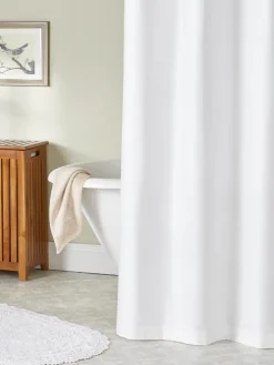 Stay-Dry Water-Repellent Cotton Shower Curtain