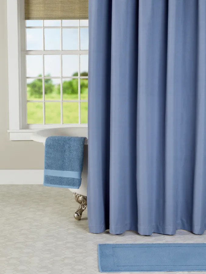 Stay-Dry Water-Repellent Cotton Shower Curtain