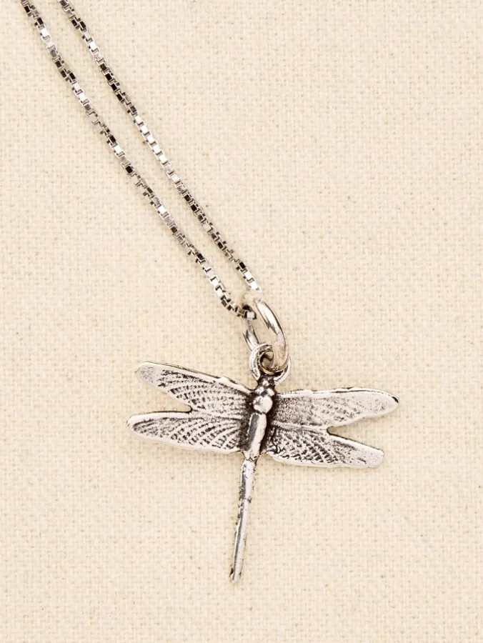 Sterling Silver Dragonfly Pendant Necklace