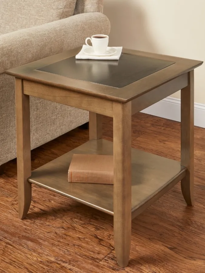 Stonewall Square Wood Side Table