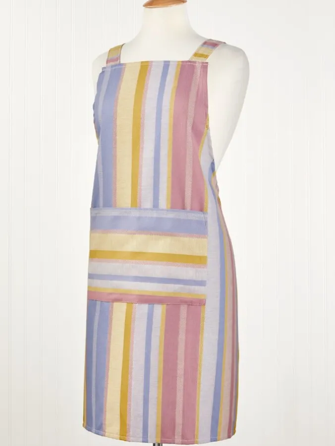 Striped Cotton Kitchen Apron