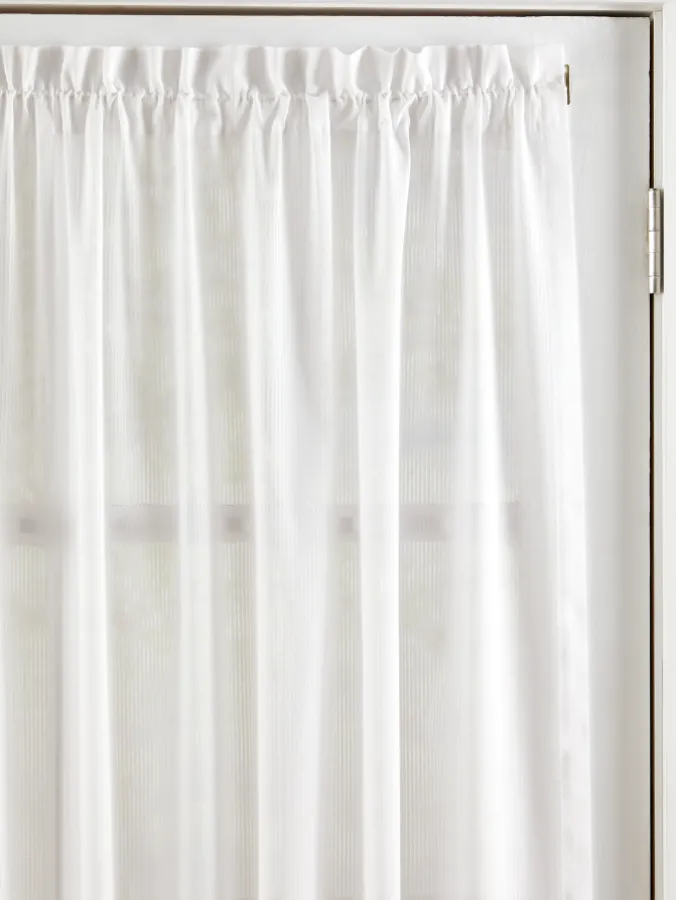 Striped Semi-Sheer Rod Pocket Sidelight Panel by Country Curtains®