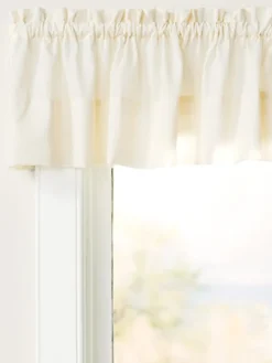 Striped Semi-Sheer Rod Pocket Tailored Valance by Country Curtains®