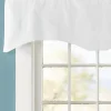 Striped Semi-Sheer Rod Pocket Scalloped Valance