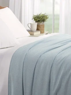 Stripe Seersucker Cotton Bedspread