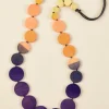Sunset Multicolor Wooden Bead Adjustable Necklace
