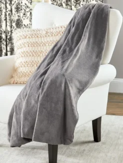 Super-Soft Washable Fleece Electric Throw Blanket