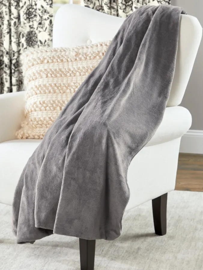 Super-Soft Washable Fleece Electric Throw Blanket