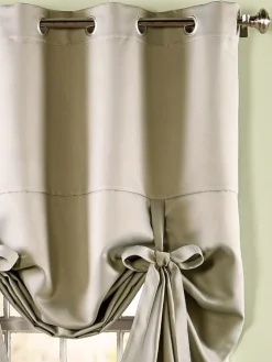 Supreme Blackout Grommet Top Tie-Up Panel by Country Curtains®