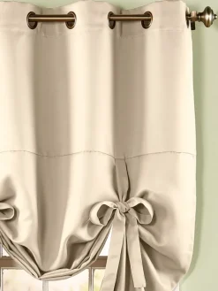 Supreme Blackout Grommet Top Tie-Up Panel by Country Curtains®