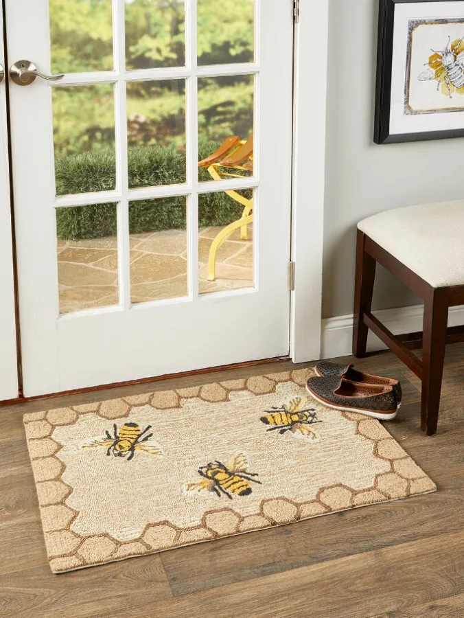 Sweet Honeybees Indoor/Outdoor Rug and Doormat