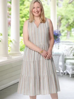 Swirl-and-Twirl Crinkle Tiered Sundress