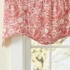Swirling Paisleys Rod Pocket Scalloped Valance
