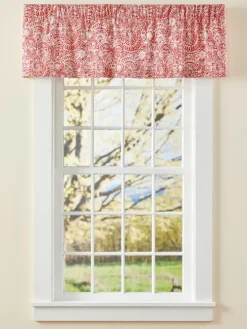 Swirling Paisleys Rod Pocket Tailored Valance