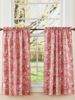 Swirling Paisleys Rod Pocket Tiers