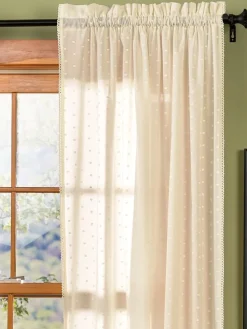 Swiss Dot Semi-Sheer Rod Pocket Curtains by Country Curtains®