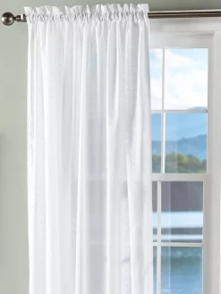 Swiss Dot Semi-Sheer Rod Pocket Curtains by Country Curtains®