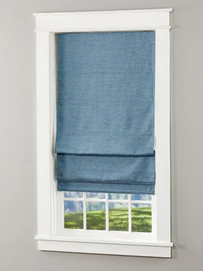 Textured Woven Thermal Cordless Roman Shade