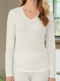 Thinskins® Long-Sleeve V-Neck Top