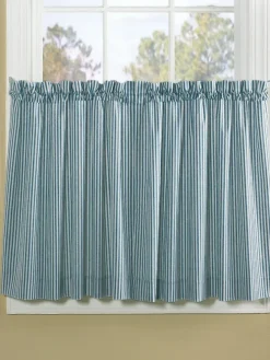 Ticking Stripe Rod Pocket Tiers by Country Curtains®