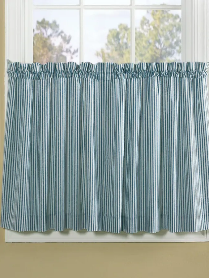 Ticking Stripe Rod Pocket Tiers by Country Curtains®