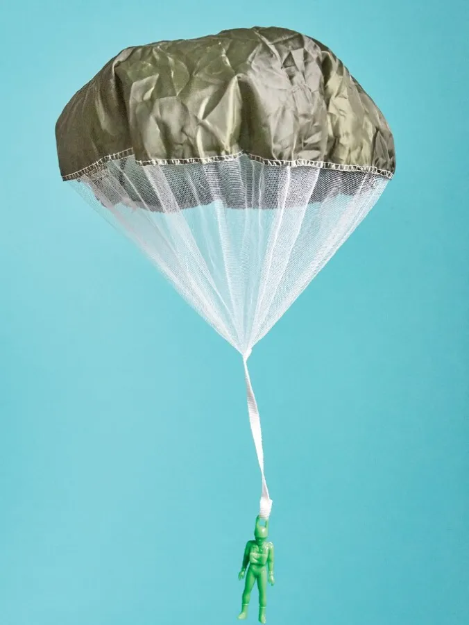 Toy Paratrooper With Parachute