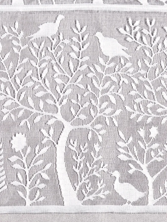 Tree of Life Lace Rod Pocket Swag Pair