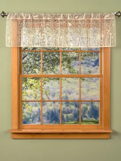 Tree of Life Lace Rod Pocket Tailored Valance