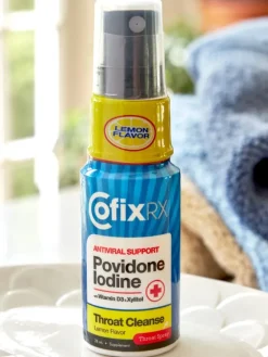 Triple-Action Povidone Iodine Antiviral Support Throat Spray