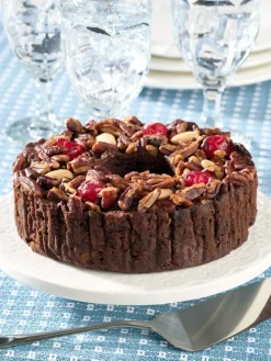 Triple Liquor Chocolate Fruitcake Tin, 2 Pounds