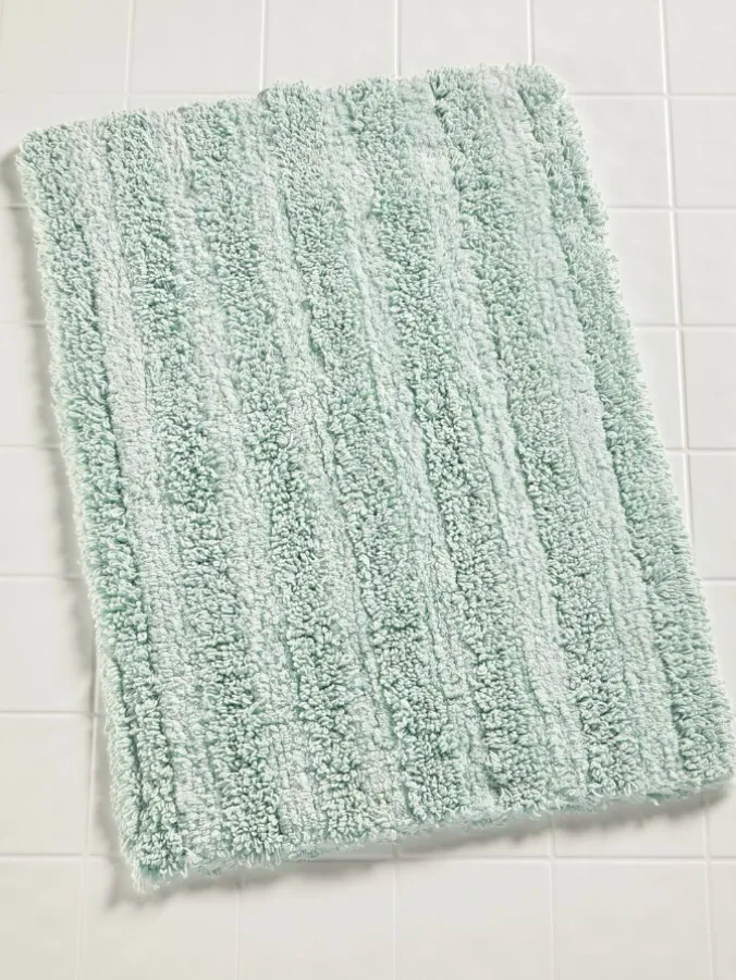 Tufted Stripe Reversible Cotton Bath Rug, In 3 Sizes