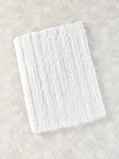 Tufted Stripe Reversible Cotton Bath Rug, In 3 Sizes